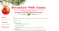 Desktop Screenshot of breakfastwithsanta.com